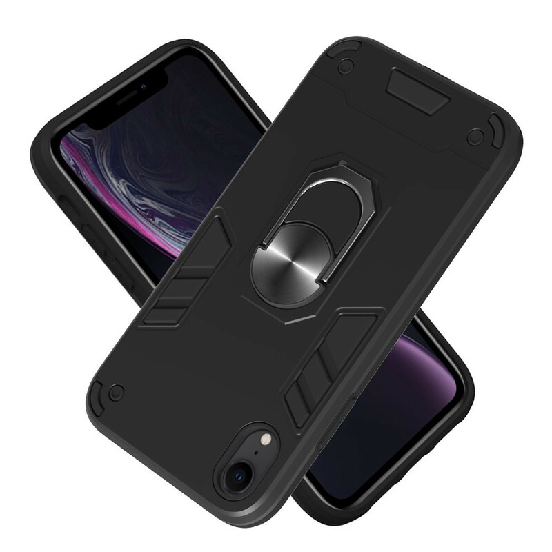 iPhone XR Abnehmbares Cover Ring-Stand Metallic