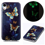 iPhone XR Cover Serie Schmetterlinge Fluoreszierend