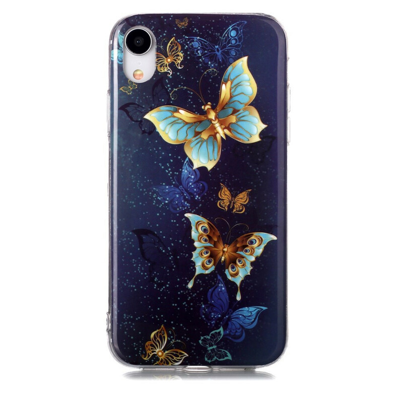 iPhone XR Cover Serie Schmetterlinge Fluoreszierend