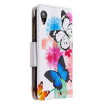 iPhone XR Tasche mit Reißverschluss Schmetterlinge