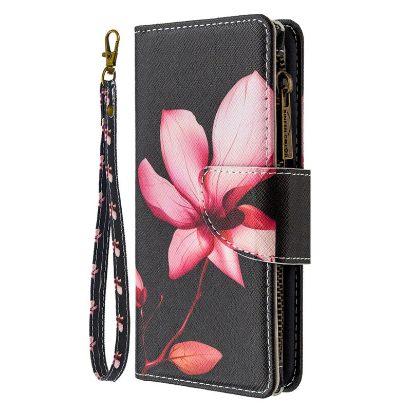 iPhone XR Hülle Tasche mit Reißverschluss Blume