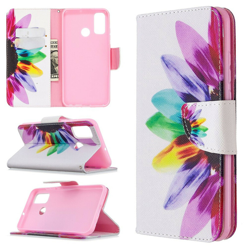 Huawei P Smart 2020 Hülle Aquarell Blume