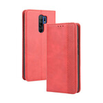 Flip Cover Xiaomi Redmi 9 Vintage-Leder-Effekt Stilisiert