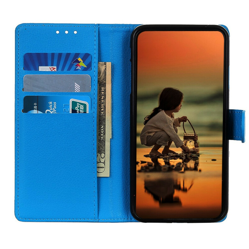 Xiaomi Redmi 9 Hülle mit Litschi-Leder-Effekt Premium