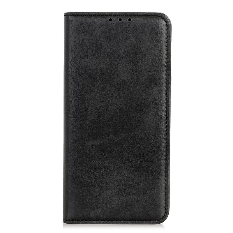 Flip Cover Xiaomi Redmi 9 Gespaltenes Leder