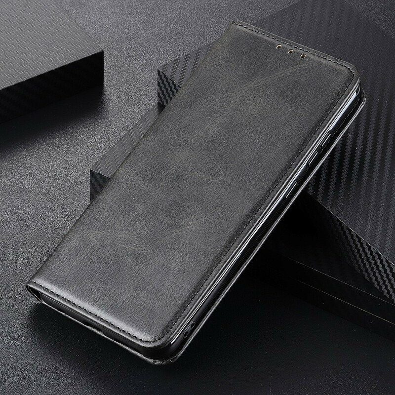 Flip Cover Xiaomi Redmi 9 Gespaltenes Leder