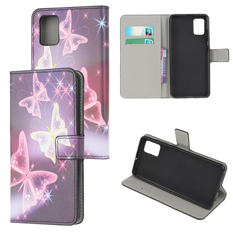 Samsung Galaxy S10 Lite Hülle Neon Schmetterlinge