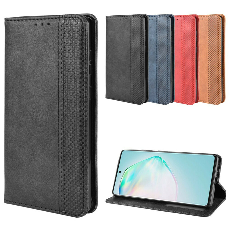 Flip Cover Samsung Galaxy S10 Lite Vintage-Leder-Effekt Stilisiert