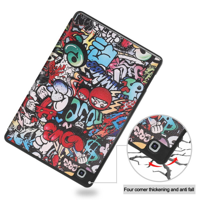 Smart Case Samsung Galaxy Tab S6 Lite Bleistifthalter Graffiti