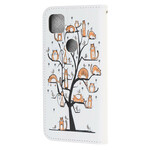 Google Pixel 4a Funky Cats Tasche mit Trageriemen