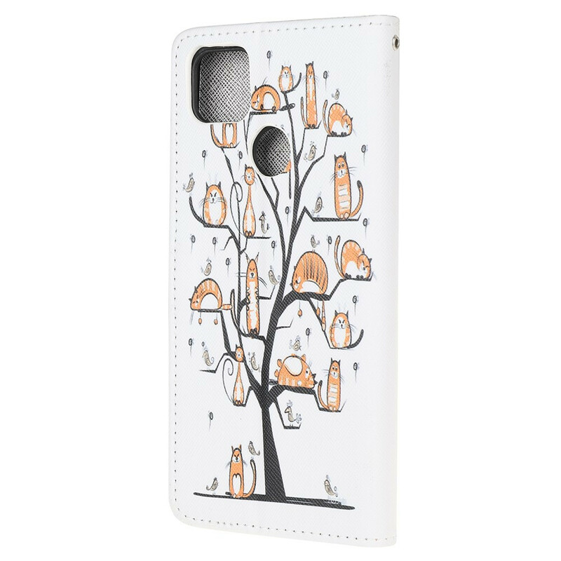 Xiaomi Redmi 9C Funky Cats Tasche mit Riemen