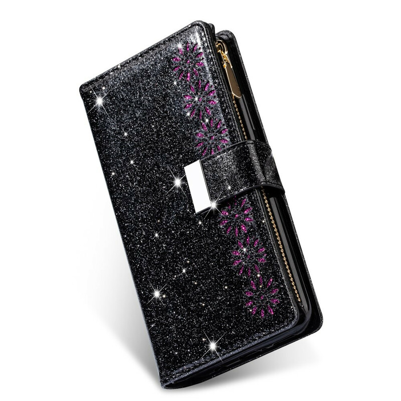 Hülle Samsung Galaxy Note 20 Ultra Glitter Zip Wallet