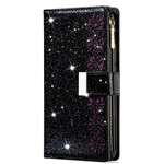 Hülle Samsung Galaxy Note 20 Ultra Glitter Zip Wallet