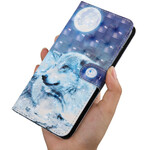 Xiaomi Redmi 9 Wolf im Mondlicht Tasche