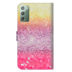 Hülle Samsung Galaxy Note 20 Gradient Glitter Magentas