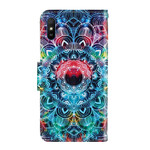 Housse Xiaomi Redmi 9A Flashy Mandala à Lanière