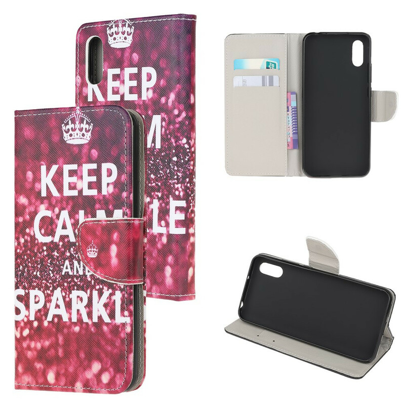 Xiaomi Redmi 9A Keep Calm and Sparkle Tasche