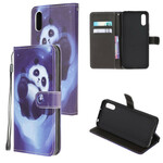 Xiaomi Redmi 9A Panda Space Tasche mit Riemen