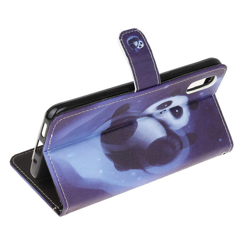 Xiaomi Redmi 9A Panda Space Tasche mit Riemen