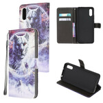 Xiaomi Redmi 9A Winter Wolf Tasche mit Lanyard