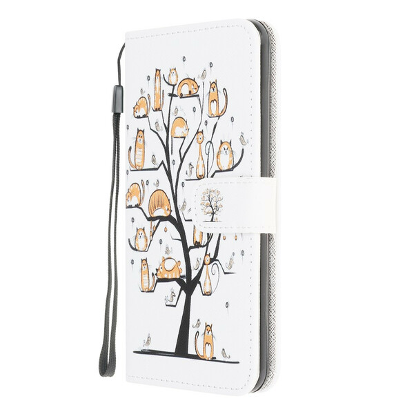 Xiaomi Redmi 9A Funky Cats Tasche mit Riemen