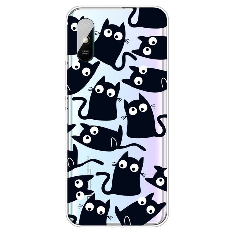 Xiaomi Redmi 9A Schwarze Mäuse Cover