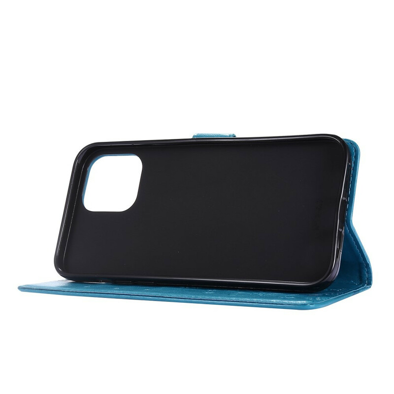 iPhone 12 Pro Max Hülle Schmetterlinge und Blumen Lanyard