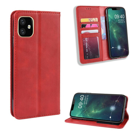 Flip Cover iPhone 12 Pro Max Vintage Styled Leather Effect