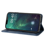 Flip Cover iPhone 12 Pro Max Vintage-Leder-Effekt Stilisiert