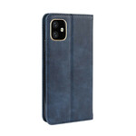Flip Cover iPhone 12 Pro Max Vintage-Leder-Effekt Stilisiert