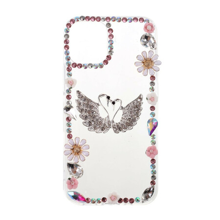 iPhone 12 Max / 12 Pro Silikon- und Strass-Cover