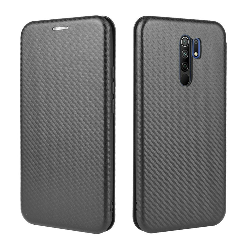 Flip Cover Xiaomi Redmi 9 Silikon Carbon Farbig