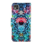 Xiaomi Redmi 9C Flashy Mandala Riemchen Tasche