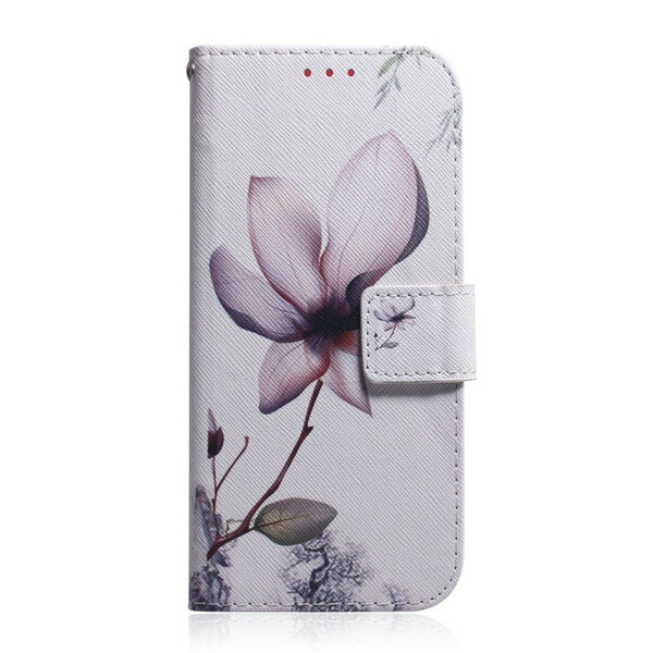 Xiaomi Redmi 9C Tasche Blume Altrosa