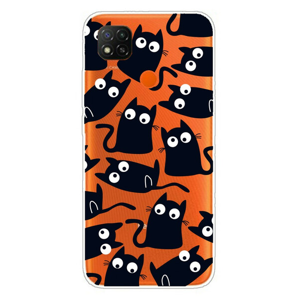 Xaiomi Redmi 9C Schwarze Mäuse Cover