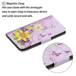 iPhone 12 Pro Max Magistrale Blumen Hülle mit Lanyard