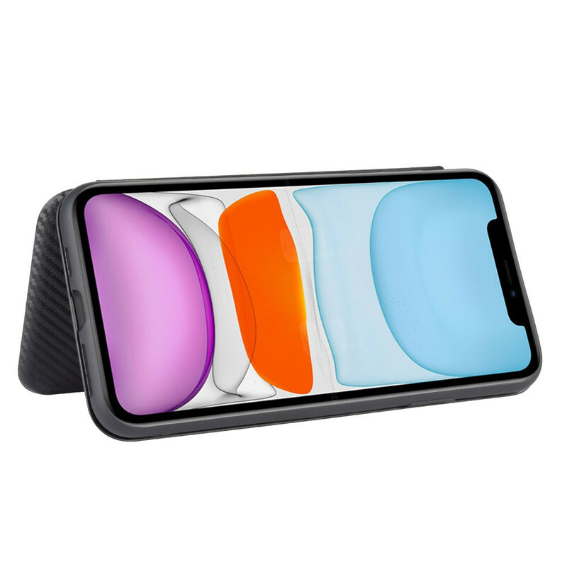 Flip Cover iPhone 12 Max / 12 Pro Kohlefaser