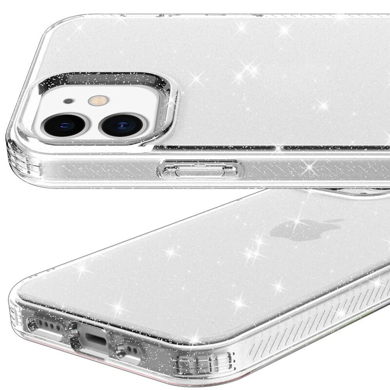 iPhone 12 Max / 12 Pro Cover Transparent Glitter