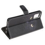 Samsung Galaxy A31 Katzenaugen Tasche Schwarz mit Lanyard