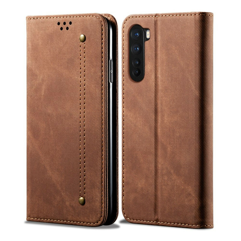 Flip Cover OnePlus Nord Kunstleder Textur Jeans