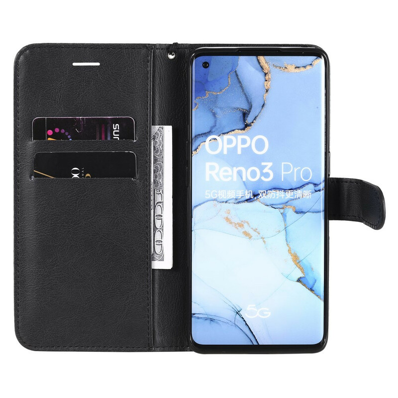 Oppo Find X2 Neo Solid Color Serie Tasche mit Trageriemen