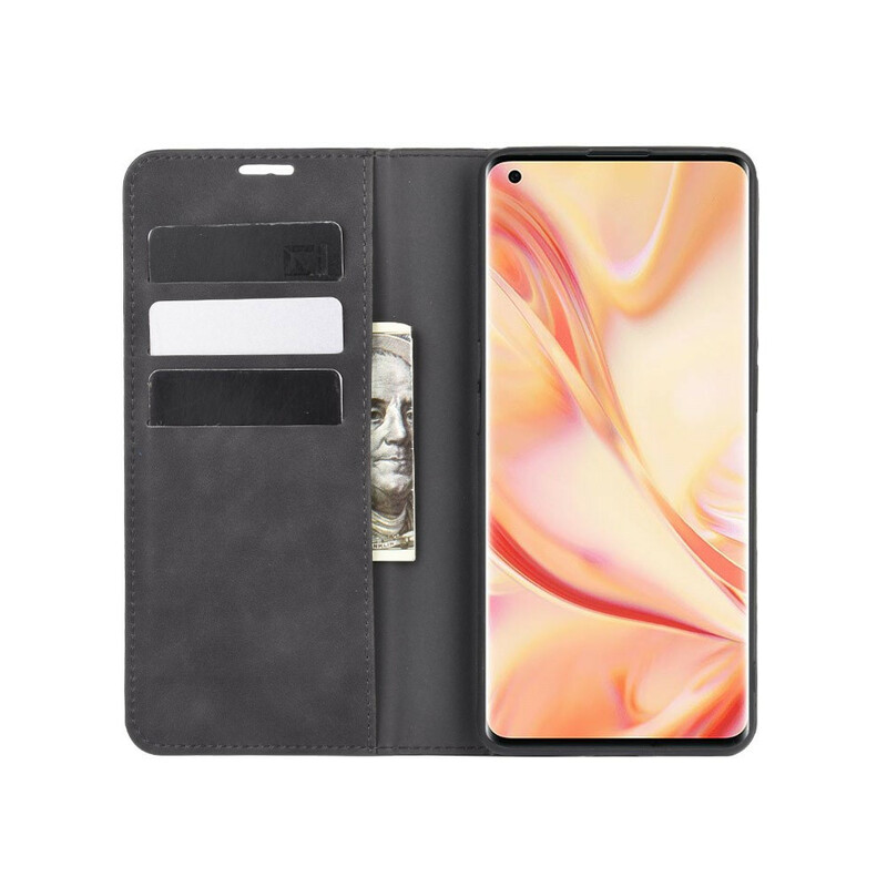 Flip Cover Oppo Find X2 Pro Weiche Lederoptik