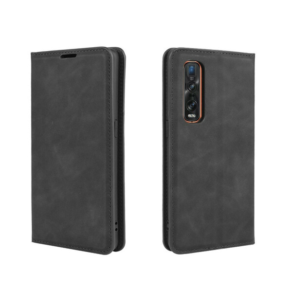 Flip Cover Oppo Find X2 Pro Weiche Lederoptik