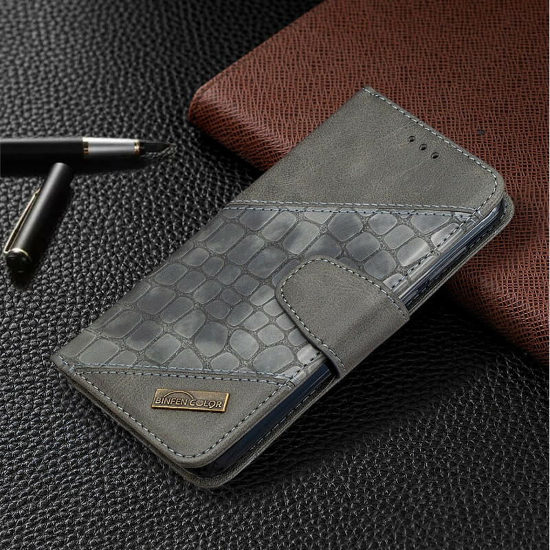 Huawei Y5p Tasche mit Krokodilhaut-Effekt Klassisch