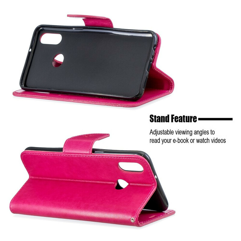 Samsung Galaxy A10s Tasche Die Fliegenden Schmetterlinge mit Lanyard