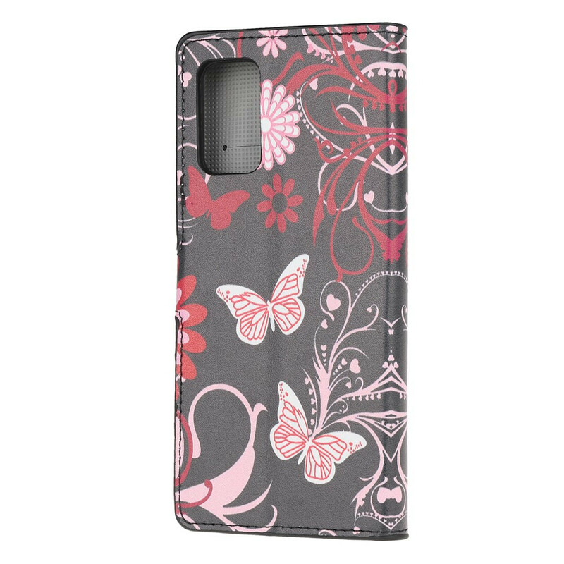 Samsung Galaxy S20 FE Hülle Schmetterlinge und Blumen