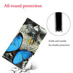 Hülle Samsung Galaxy Note 20 Ultra Variationen Schmetterlinge mit Riemen