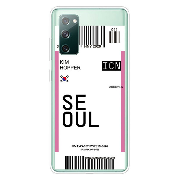 Samsung Galaxy S20 FE Boarding Pass to Seoul Cover