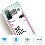 Samsung Galaxy S20 FE Boarding Pass to Seoul Cover
