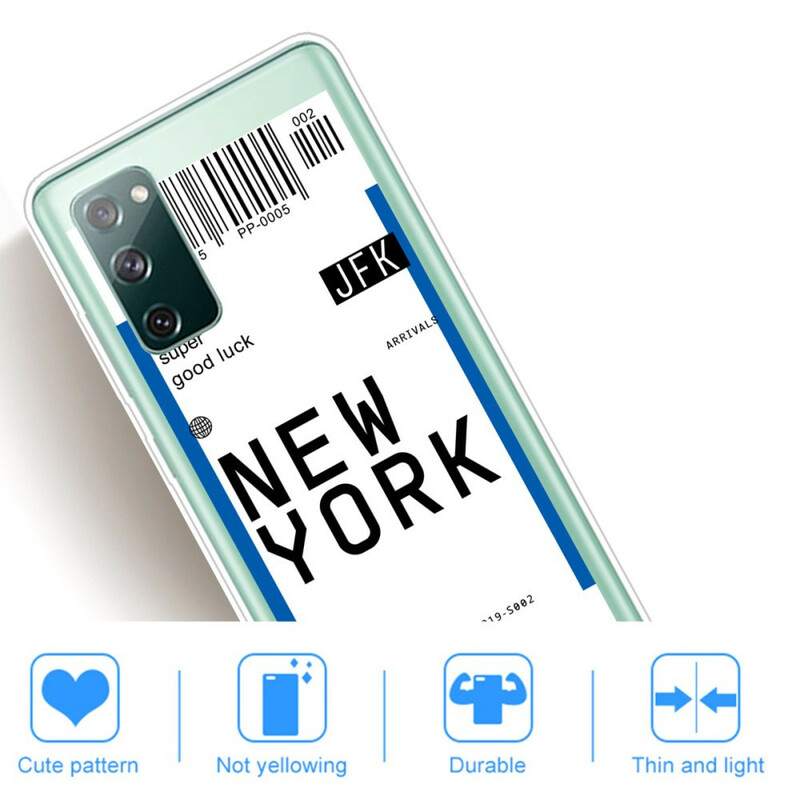 Samsung Galaxy S20 FE Cover Boarding Pass to New York